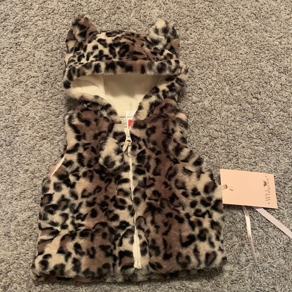 Widgeon animal print faux vest